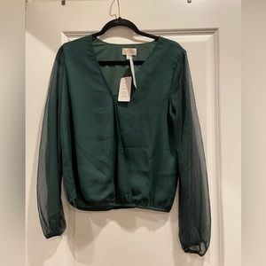 NWT VIXBE Tanila Chiffon Surplice Blouse